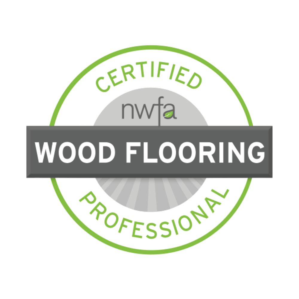 Certified wood flooring professional badge